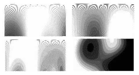 Dots Background. Set grunge Pattern. Pop art Fade Overlay. Black and White Te Stock Illustration