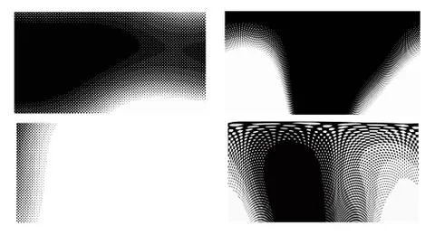 Dots Background. Set grunge Pattern. Pop art Fade Overlay. Black and White Te Stock Illustration