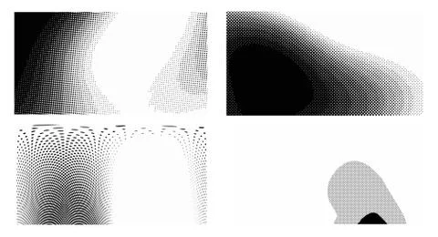 Dots Background. Set grunge Pattern. Pop art Fade Overlay. Black and White Te Stock Illustration