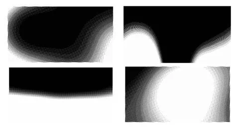 Dots Background. Set grunge Pattern. Pop art Fade Overlay. Black and White Te Stock Illustration