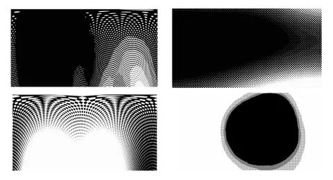 Dots Background. Set grunge Pattern. Pop art Fade Overlay. Black and White Te Stock Illustration