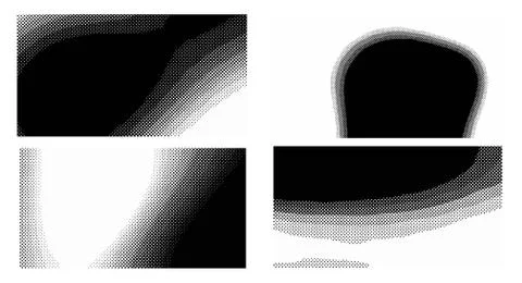 Dots Background. Set grunge Pattern. Pop art Fade Overlay. Black and White Te Stock Illustration