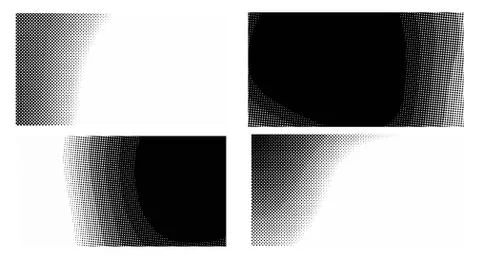 Dots Background. Set grunge Pattern. Pop art Fade Overlay. Black and White Te Illustrazione stock