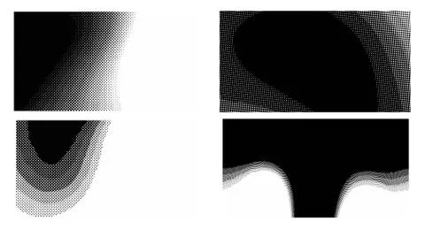 Dots Background. Set grunge Pattern. Pop art Fade Overlay. Black and White Te Stock Illustration