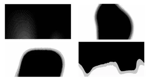 Dots Background. Set grunge Pattern. Pop art Fade Overlay. Black and White Te Stock Illustration