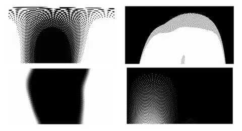 Dots Background. Set grunge Pattern. Pop art Fade Overlay. Black and White Te Illustrazione stock