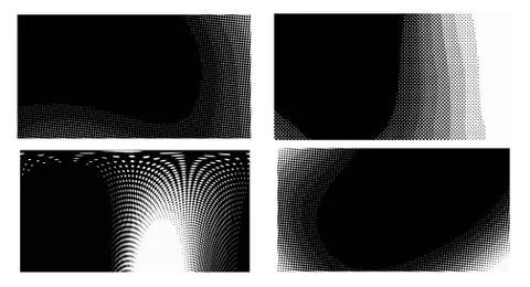 Dots Background. Set grunge Pattern. Pop art Fade Overlay. Black and White Te 스톡 일러스트