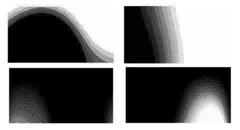 Dots Background. Set grunge Pattern. Pop art Fade Overlay. Black and White Te Stock Illustration