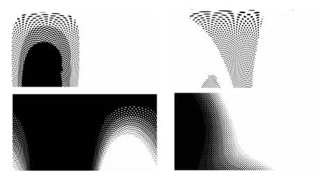 Dots Background. Set grunge Pattern. Pop art Fade Overlay. Black and White Te Illustrazione stock