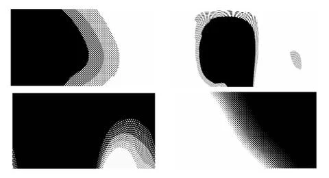 Dots Background. Set grunge Pattern. Pop art Fade Overlay. Black and White Te Stock Illustration