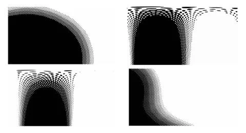 Dots Background. Set grunge Pattern. Pop art Fade Overlay. Black and White Te Stock Illustration