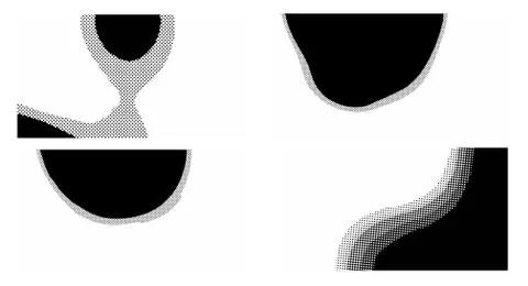 Dots Background. Set grunge Pattern. Pop art Fade Overlay. Black and White Te Stock Illustration