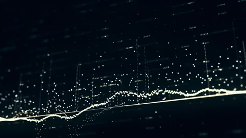 Dots bouncing on the chart Stock Footage 136721693