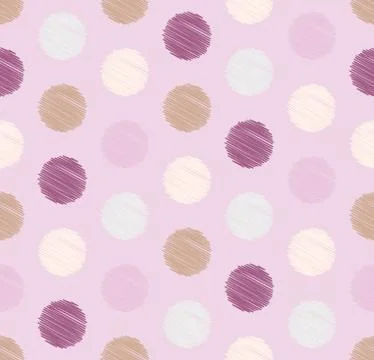 Dots circle geometric seamless pattern, background. Creative luxury candy style. Stock Illustration
