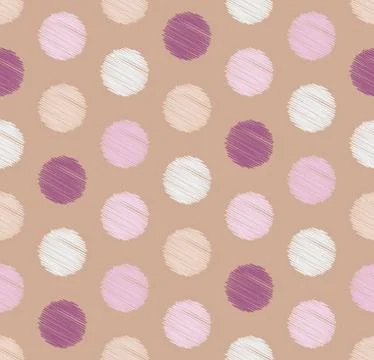 Dots circle geometric seamless pattern, background. Creative luxury candy style. Stock Illustration