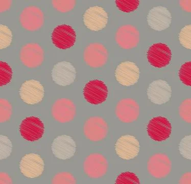 Dots circle geometric seamless pattern, background. Creative luxury candy style. Stock Illustration