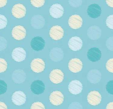 Dots circle geometric seamless pattern, background. Creative luxury candy style. Stock Illustration