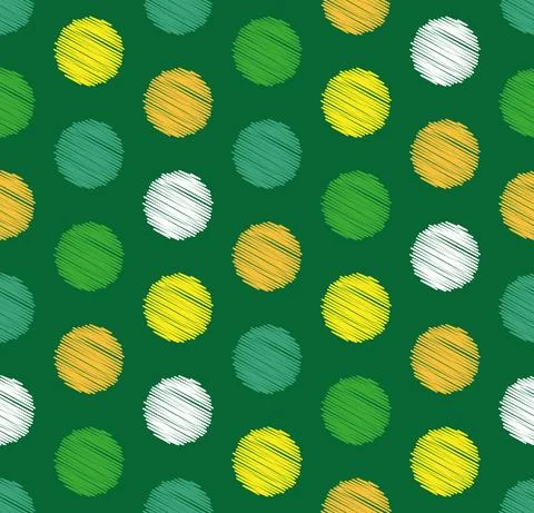 Dots circle geometric seamless pattern, background. Creative luxury candy style. Stock Illustration