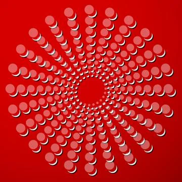 Dots, circles circular motif, element. Radiating, radial dots. Иллюстрация