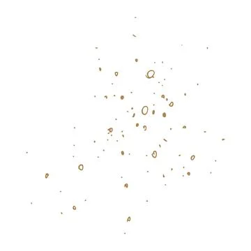 Dots, circles, dust particles, flower pollen, blades of grass. Line art is a Illustrazione stock