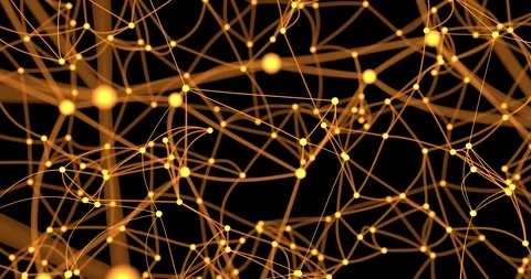 Dots connected by lines 3D animation with alpha mask Stock Footage 104396737