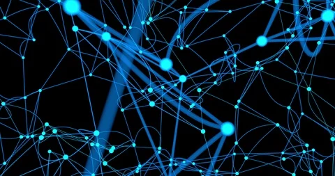 Dots connected by lines 3D animation with alpha mask Stock Footage 104396989