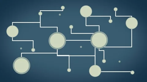 Dots Connection on Blue background Video stock 87918825