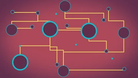 Dots Connection on Blue background Stock Footage 87918900