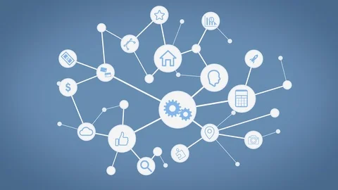 Dots Connection Stock Footage 87917964