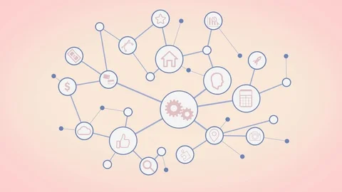 Dots Connection Video stock 87917980