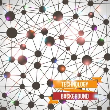 Dots with connections Stock Illustration