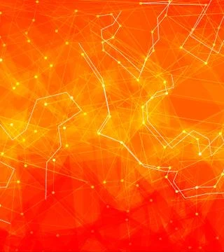 Dots with connections, triangles light background Stock Illustration