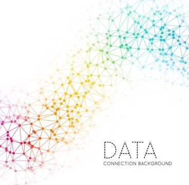 Dots with connections, triangles light background Abstract polygonal space... Stock Photos