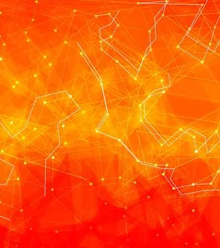 Dots with connections, triangles light background Abstract polygonal space... Stock Photos