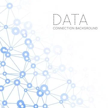 Dots with connections, triangles light background Abstract polygonal space... Stock Photos