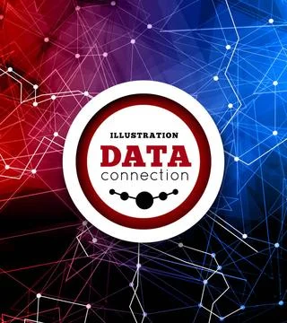 Dots with connections, triangles light background Abstract polygonal space... Stock Photos