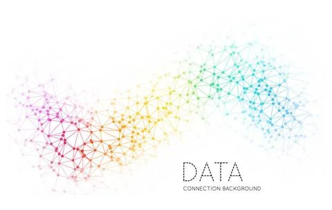 Dots with connections, triangles light background Abstract polygonal space... Stock Photos