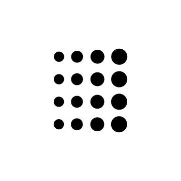 Dots Decreased from one corner to another. Flat Vector Icon illustration. Sim 스톡 일러스트