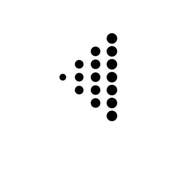 Dots Decreased from one corner to another Solid Flat Vector Icon Isolated on  Stock Illustration