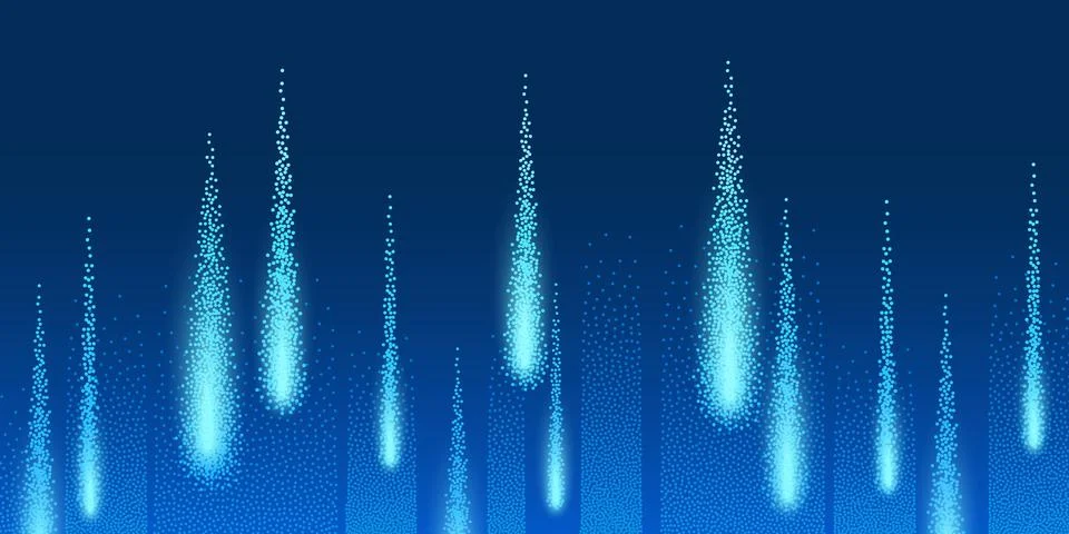 Dots Digital Technology Blue Vector Background. Artificial Intelligence Abstract Stock Illustration