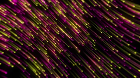 Dots in focus fly and leave traces. abstract blurred background Stock Footage 164981044