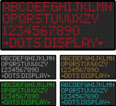 Dots font Stock Illustration