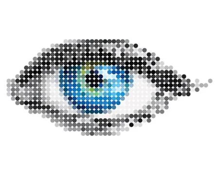 Dots in the form of eye Stock Illustration