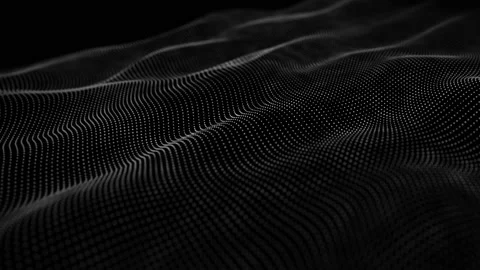 Dots futuristic background with dynamic wave. Large amount of data. 3D Stock Footage 156209881