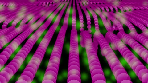 Dots on a grid surface moving and twisting from order to chaos. Stock Footage 130420989