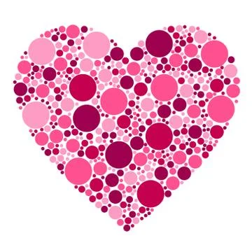 Dots heart Stock Illustration