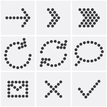 Dots icons Stock Illustration