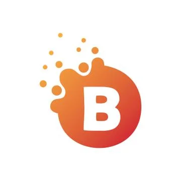 Dots Letter b Logo. b Letter Design Vector with Dots. Stock Illustration