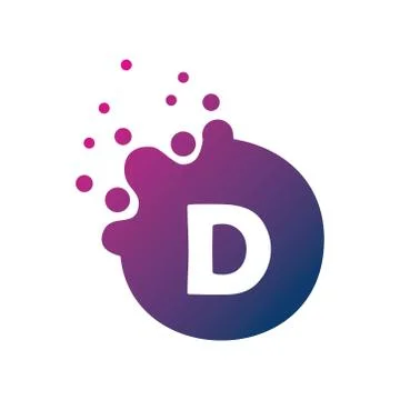 Dots Letter d Logo. d Letter Design Vector with Dots. Stock Illustration