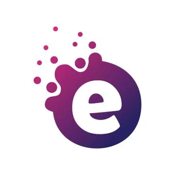 Dots Letter e Logo. e Letter Design Vector with Dots. Stock Illustration